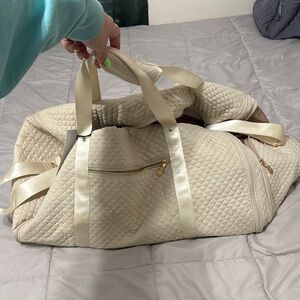 Elegant Cream Quilted Women's Bag